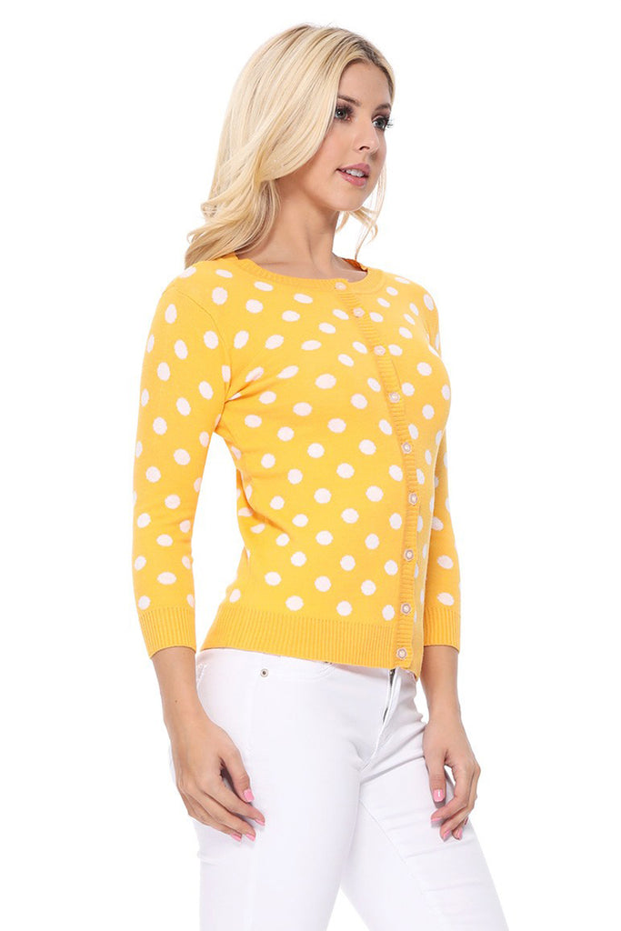 Yellow polka 2025 dot sweater