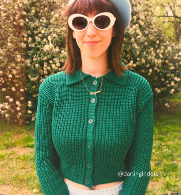 Green button down discount sweater