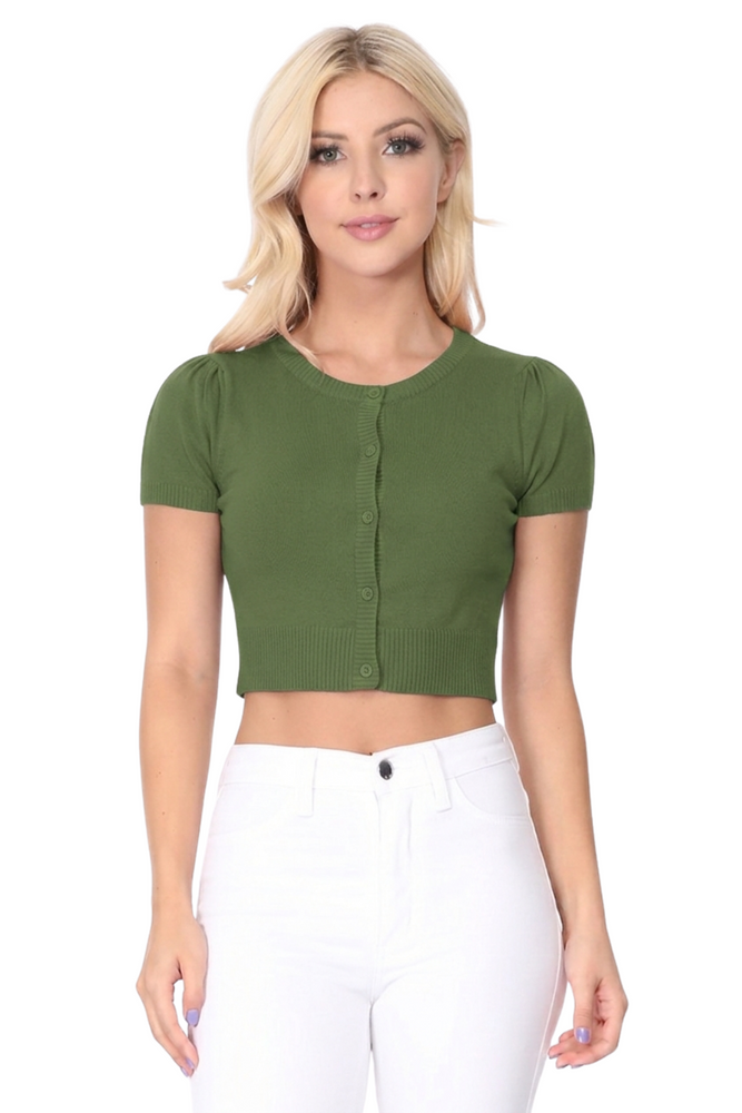Cap Sleeve Vintage Style Cardigan Sweater for Women | YeMak Sweater