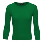 YEMAK Women's 3/4 Sleeve Crewneck Lightweight Basic Casual knit Pullover Sweater MK3636 (S-XL)
