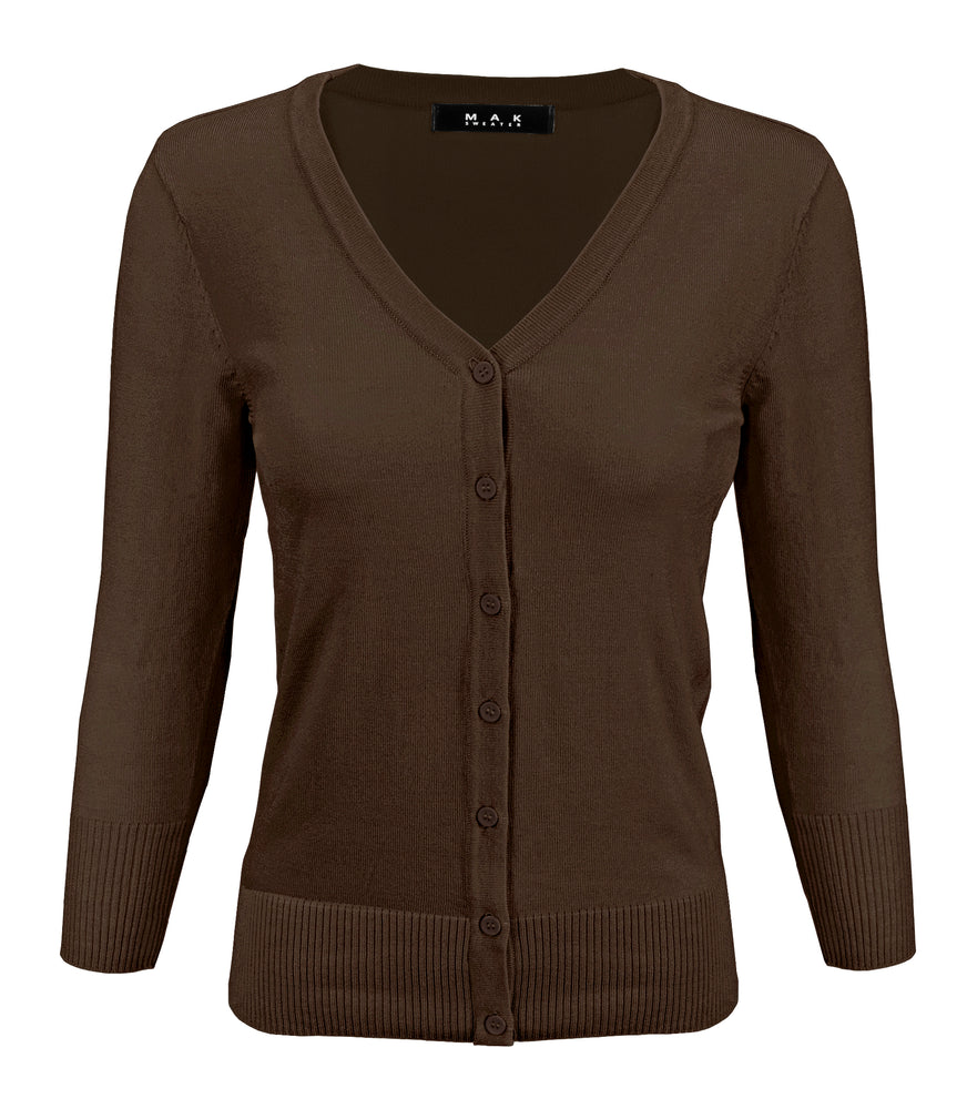 Women's V-Neck Cardigan Sweater Vintage Inspired Color Option 2
