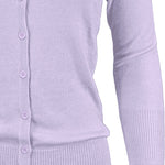 YEMAK Women's 3/4 Sleeve Crewneck Button Down Cardigan Sweater CO079 (S-L )Color Option (1 of 2)