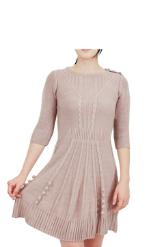 Knee Length Sweater Dress For Women YeMak Sweater