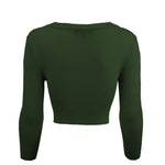 Womens Cropped 3/4 Sleeves Cardigan Sweater Vintage Inspired PinUp CO129(S-XL)Color Option(1 of 2) - Cardigans-Sweaters