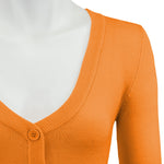 Womens Cropped 3/4 Sleeves Cardigan Sweater Inspired Pinup CO129PL (1X-4X)PLUS size Color(1 of 2) - Cardigans-Sweaters
