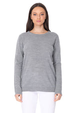YEMAK Women's Casual Long Sleeve Crewneck Pullover Sweater MK3399 (S-L)