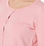 YEMAK Women's Short Sleeve Crewneck Button Down Casual Soft Cardigan Sweater MK3467 (S-L)