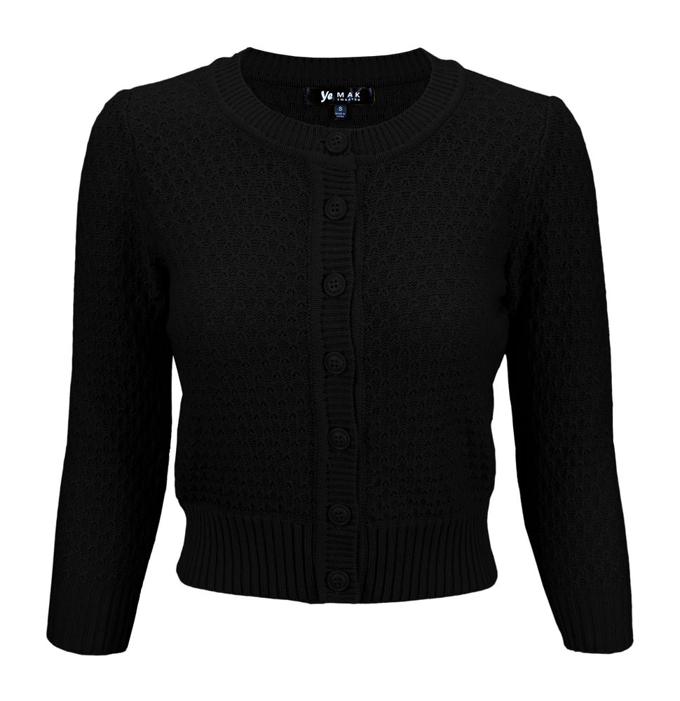Women's Cute Pattern Cropped Cardigan Sweaters Online | Yemak Sweater