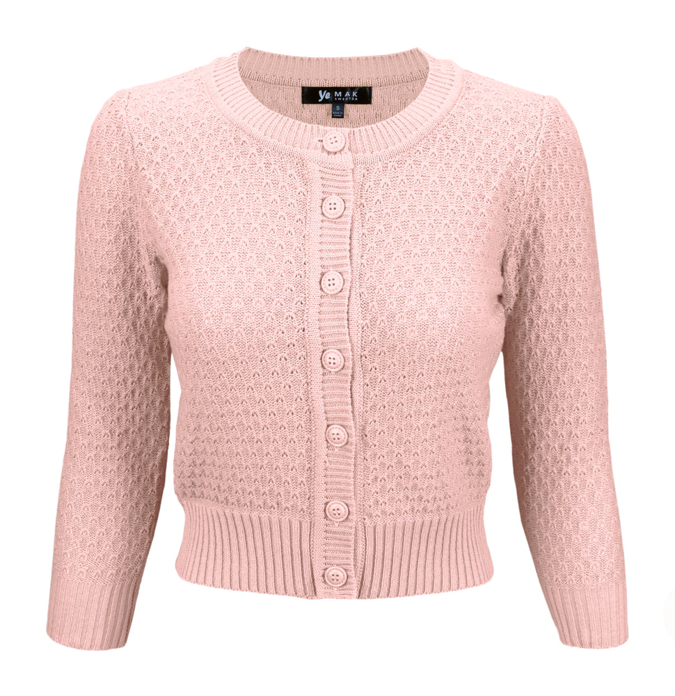 Women's Cute Pattern Cropped Cardigan Sweaters Online | Yemak Sweater