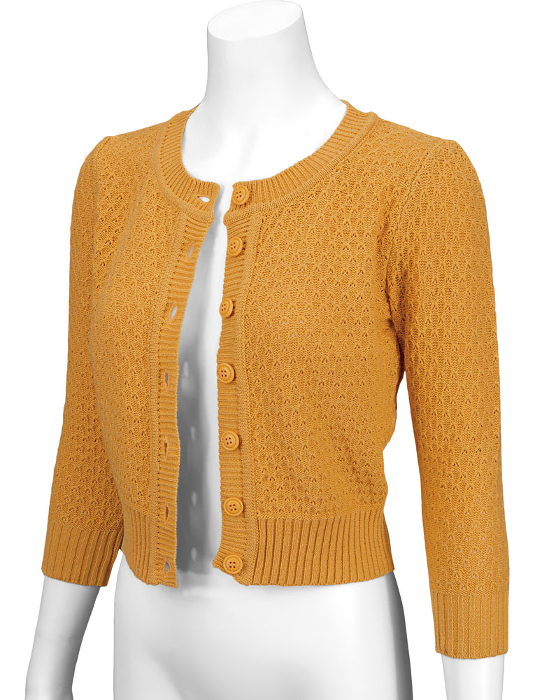 Cute Pattern Cropped Cardigan Sweater For Women | YeMak Sweater