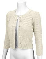 Cute Pattern Cropped Daily Cardigan Sweater Vintage Inspired Pinup MK3514PL (1X-3X) - Cardigan