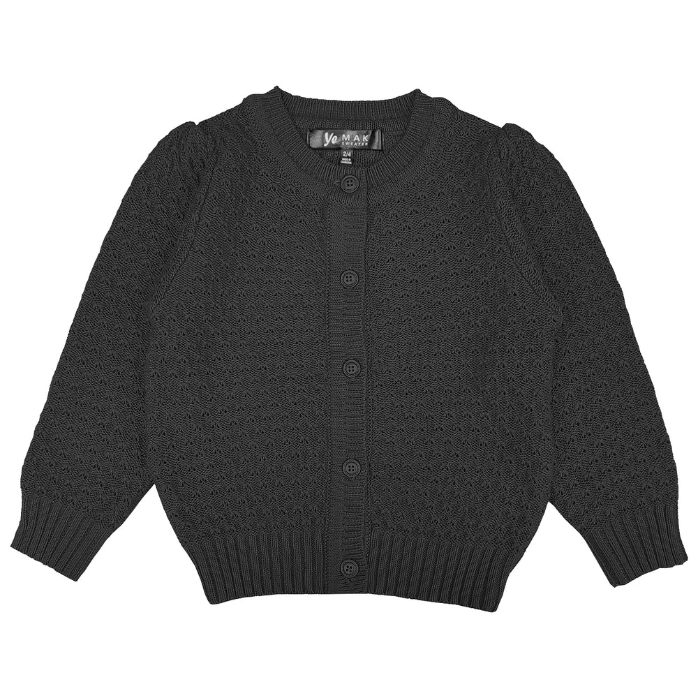 YEMAK Girl's Cute Pattern Cropped Daily Cardigan Sweater Vintage Inspired Pinup MK3514KID
