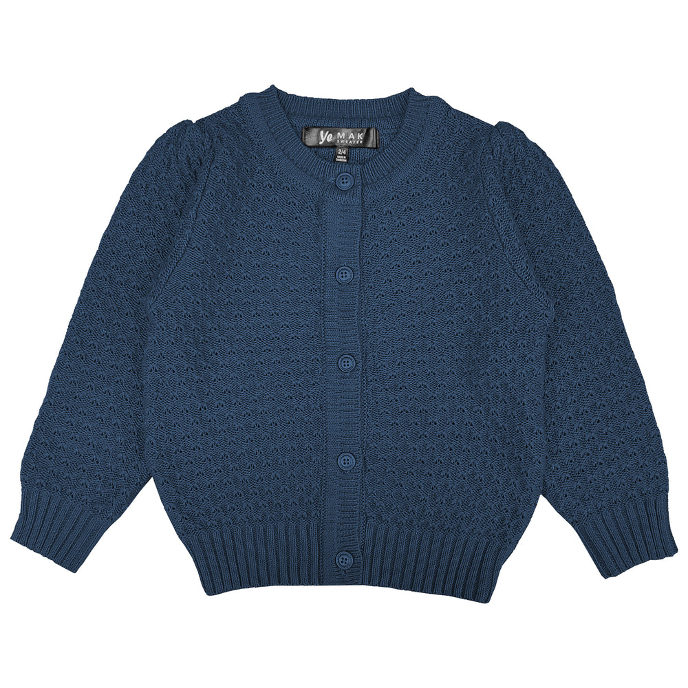YEMAK Girl's Cute Pattern Cropped Daily Cardigan Sweater Vintage Inspired Pinup MK3514KID