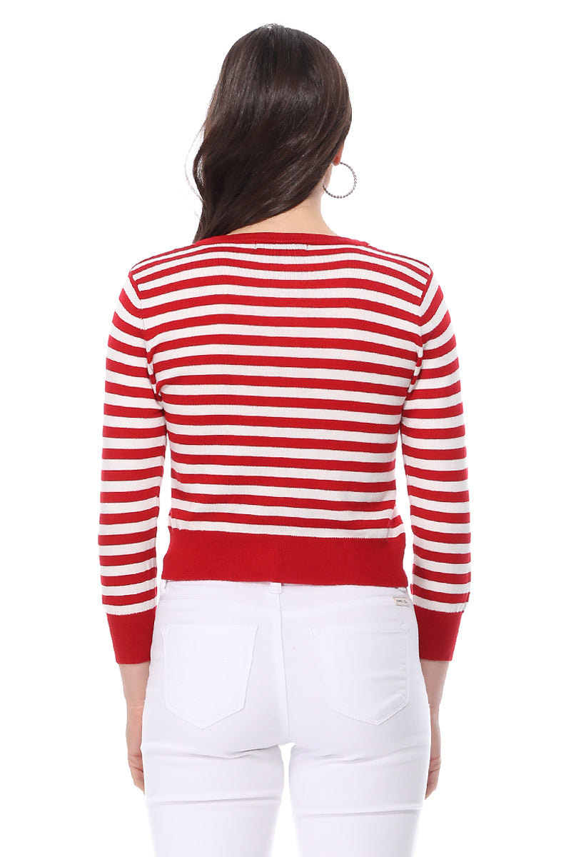 【関送込み】Unisex Striped Sweater/3色/N230035 MK3521-Red_Ivory_4.jpg?v=