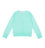 YEMAK Girl's Long Sleeve V-Neck Button Down Soft Knit Casual Cardigan Sweater MK5178KID