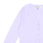 YEMAK Girl's Long Sleeve V-Neck Button Down Soft Knit Casual Cardigan Sweater MK5178KID