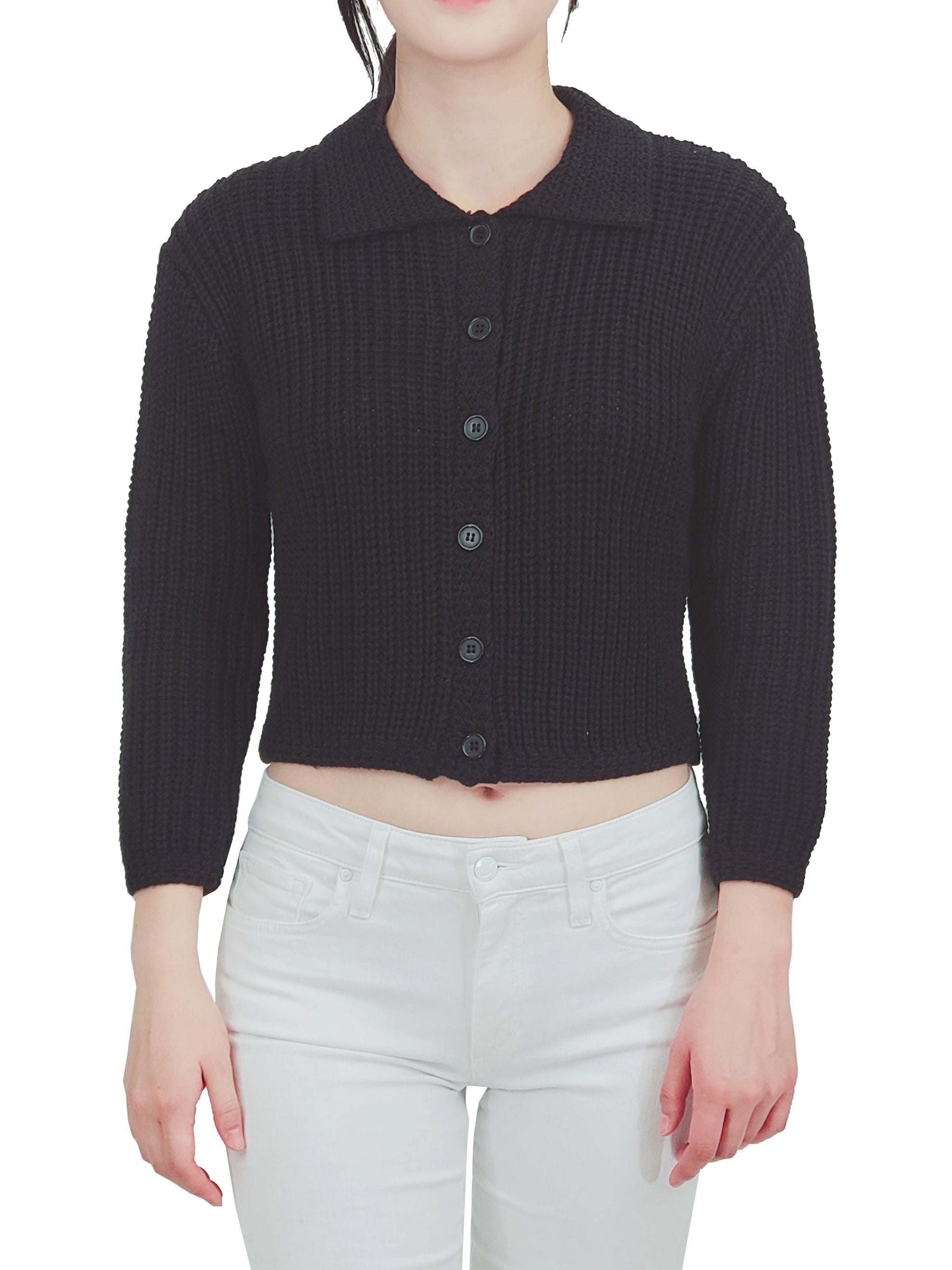 ロンハーマン　Multi Button Crew Neck Cardigan 89th & Madison 3/4 Sleeve Button Cuff Open Cardigan