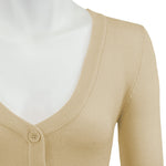 Womens Cropped 3/4 Sleeves Cardigan Sweater Inspired PinUp CO129PL (1X-4X)PLUS size Color(2 of 2) - Cardigans-Sweaters
